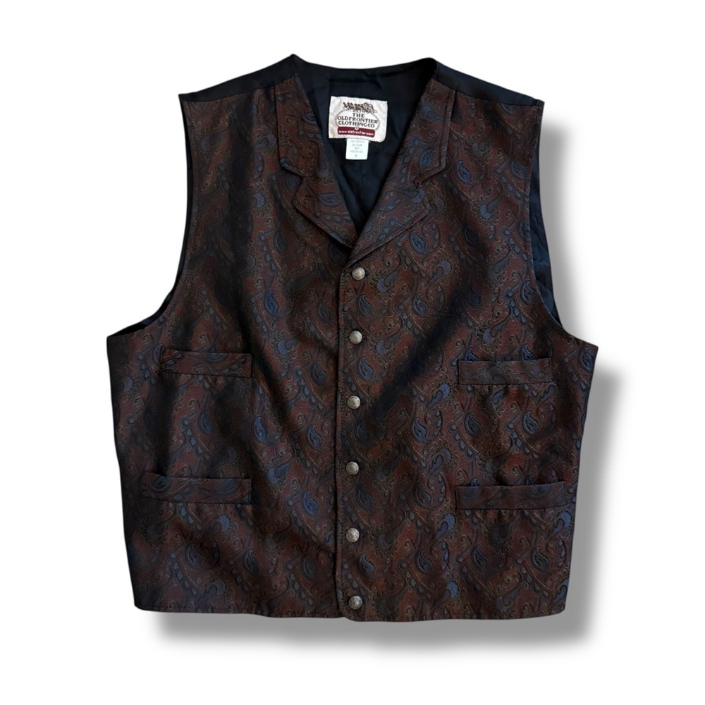 The Old Frontier Clothing Company Mens XL Vest Metal Button Waistcoat USA